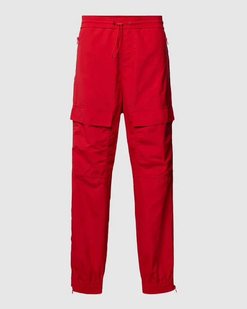 HUGO BOSS Stoffhose mit aufgesetzten Taschen Modell 'Ganno Rot