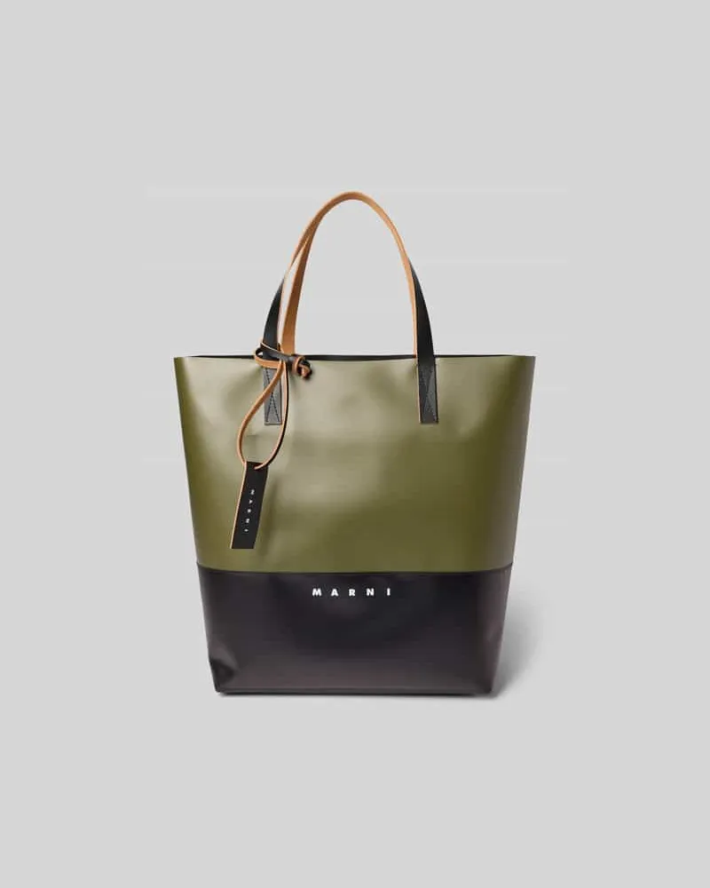 Marni Tote Bag mit Label-Details Oliv