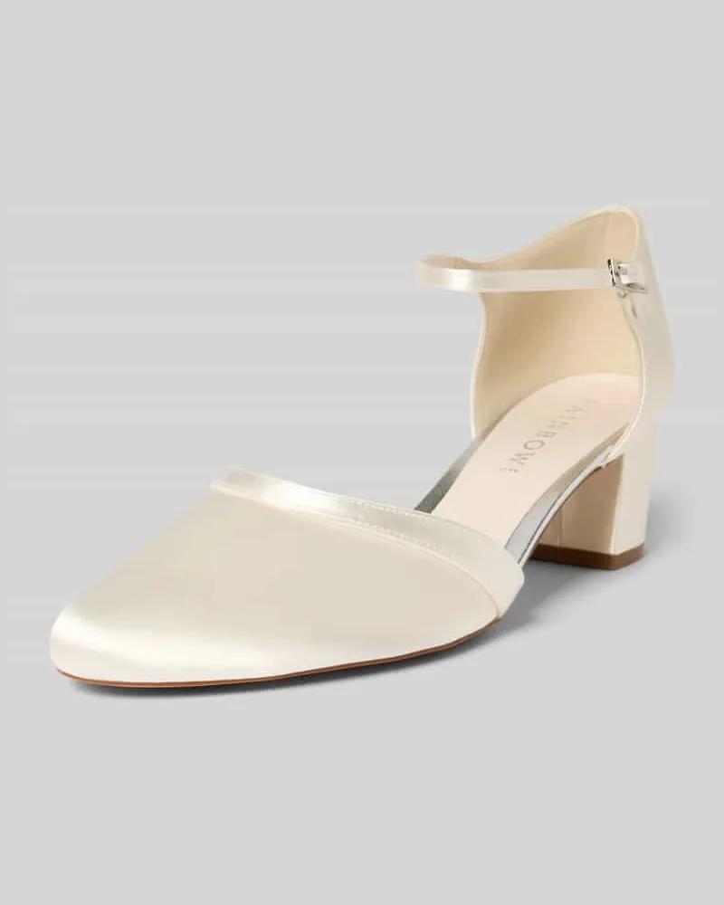 Rainbow Club Brautschuh mit Blockabsatz Modell 'STACY Offwhite