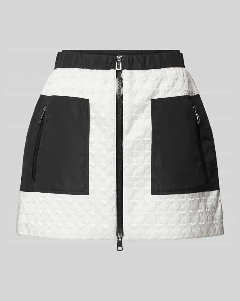 Marc Cain Minirock mit Reißverschlusstaschen Offwhite