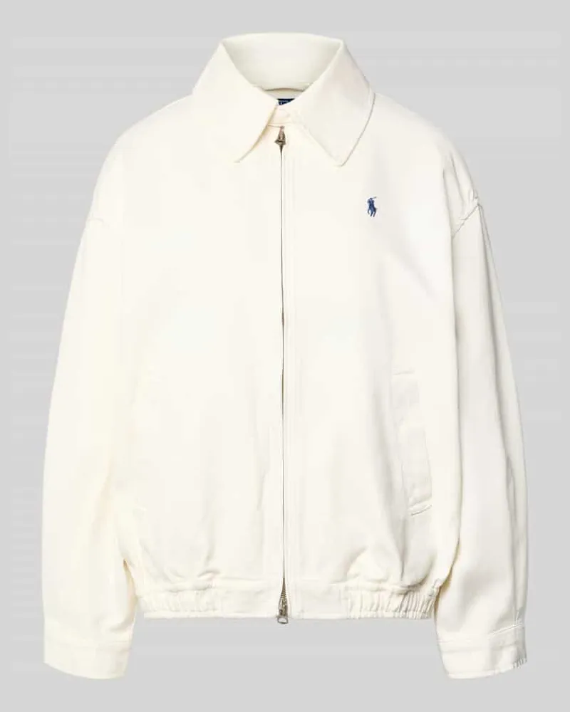 Ralph Lauren Regular Fit Bomberjacke aus reiner Baumwolle Ecru