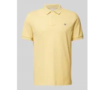 Regular Fit Poloshirt mit Label-Stitching Modell 'SHIELD