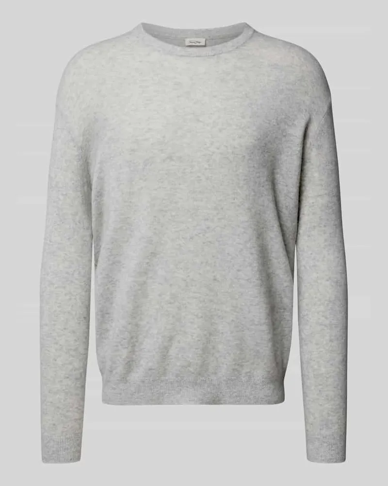 American Vintage Slim Fit Strickpullover aus Woll-Mix Modell 'RAXOW Hellgrau