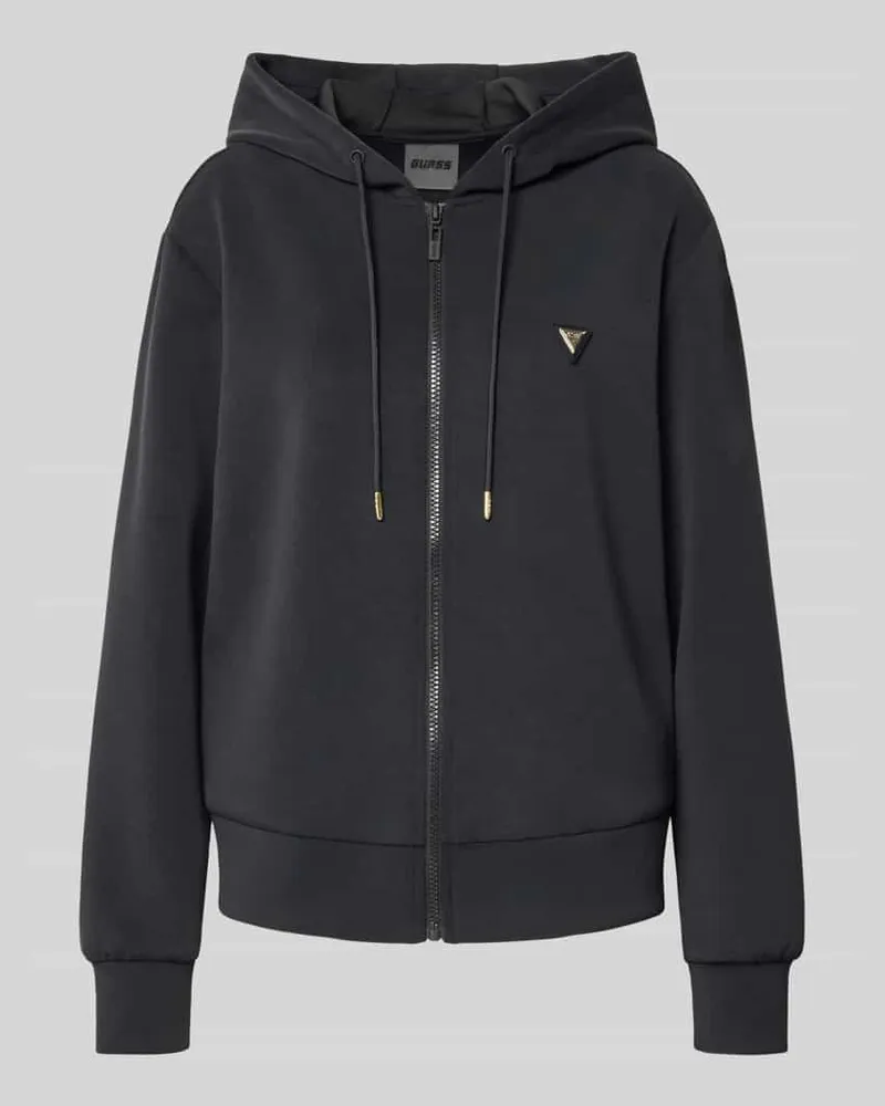 Guess Sweatjacke mit Label-Detail Modell 'OLYMPE Black