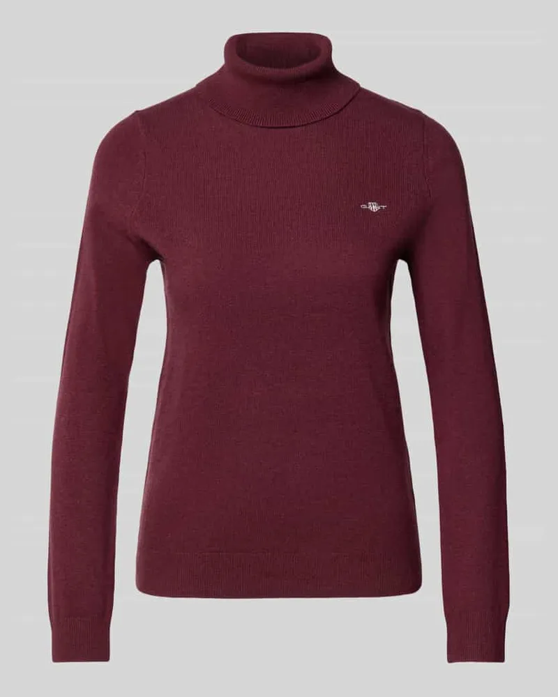 Gant Regular Fit Rollkragenpullover aus Woll-Mix Modell 'Extrafine Bordeaux