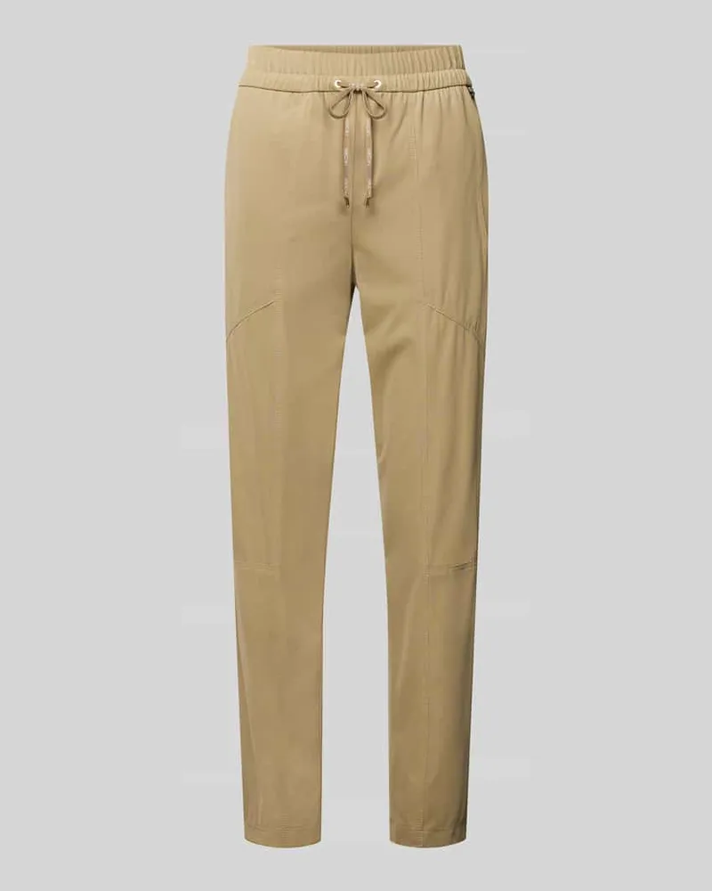 Marc Cain Slim Fit Stoffhose mit Reißverschlusstaschen Sand