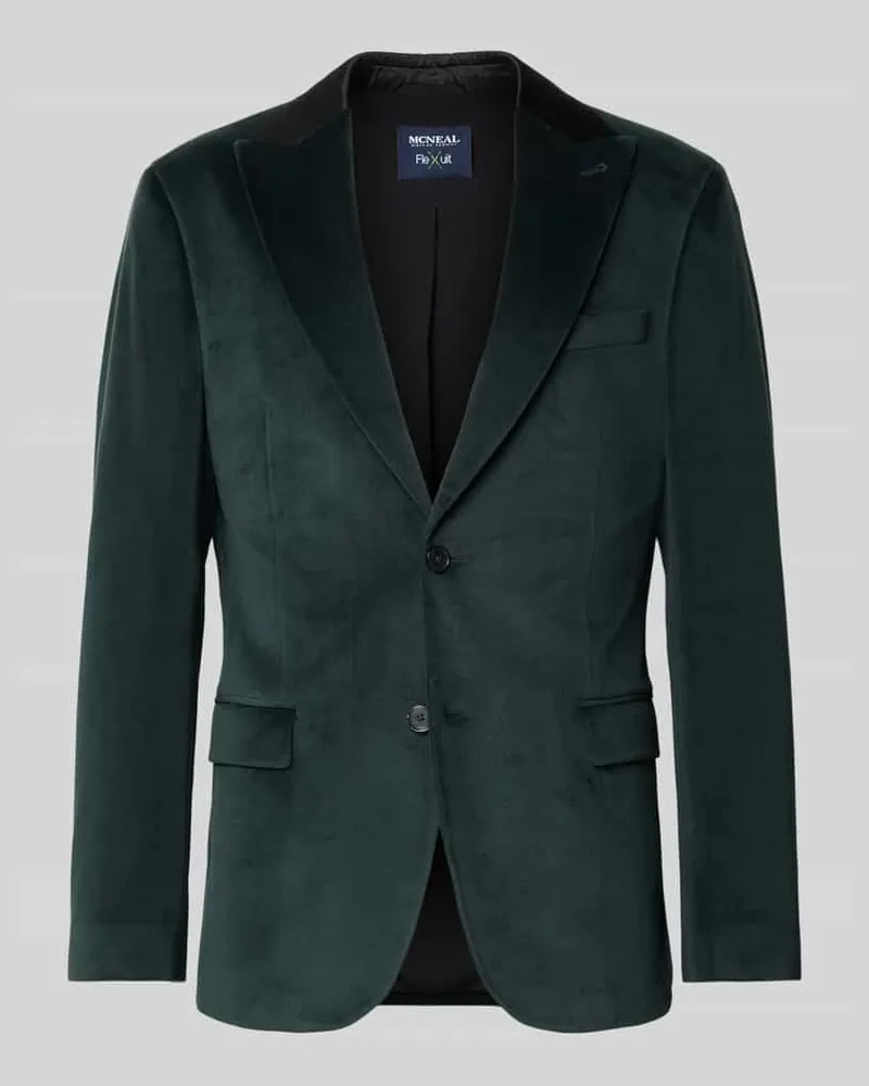 McNeal Slim Fit Sakko aus Samt Dunkelgruen