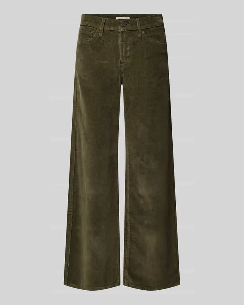 Levi's High Waist Cordhose mit Bundfalten Gruen