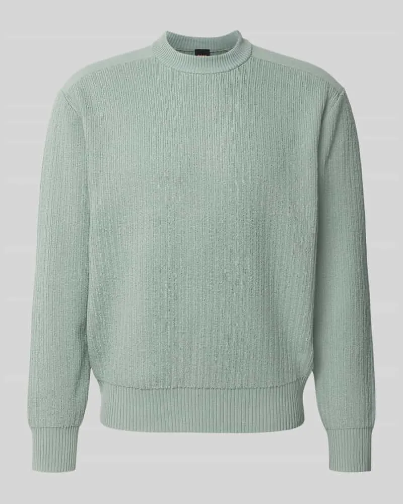 HUGO BOSS Regular Fit Pullover aus Schurwolle-Mix MODELL 'KOLTORP Mint