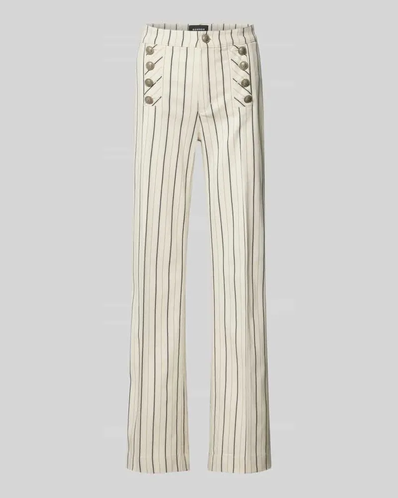 Rosner Stoffhose mit Knopf- und Reißverschluss Modell 'Audrey Offwhite