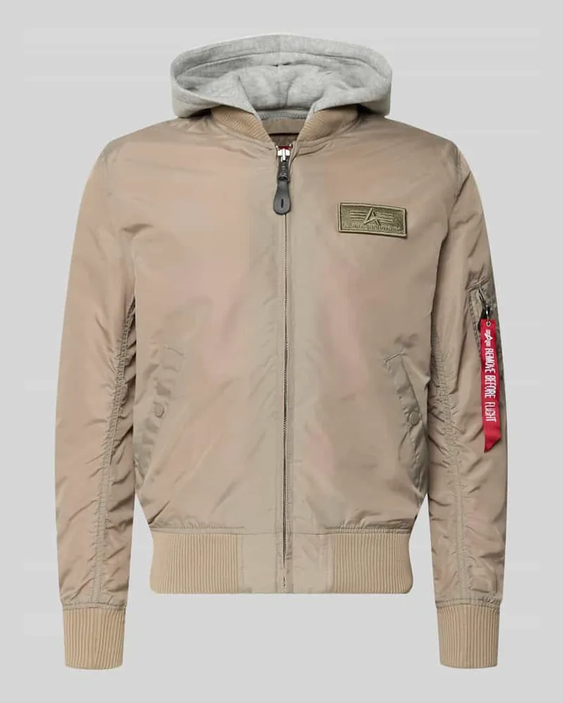 Alpha Industries Blouson mit Logo-Anhänger Modell 'MA-1 TT Sand