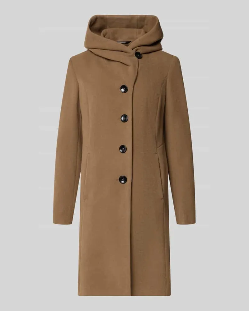 Milo Coats Mantel aus Schurwoll-Mix mit Kaschmir-Anteil Modell 'Bella Taupe
