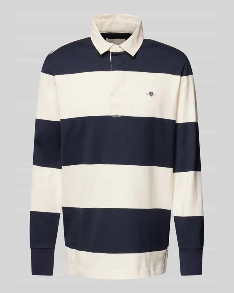 Gant Sweatshirt mit Polokragen Modell 'RUGGER Marine