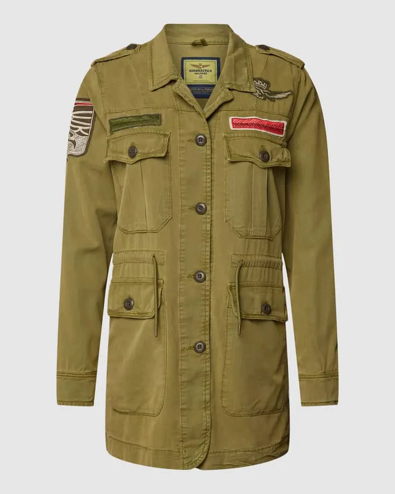 Aeronautica Militare Jacke mit Schulterriegeln Modell 'Field Khaki