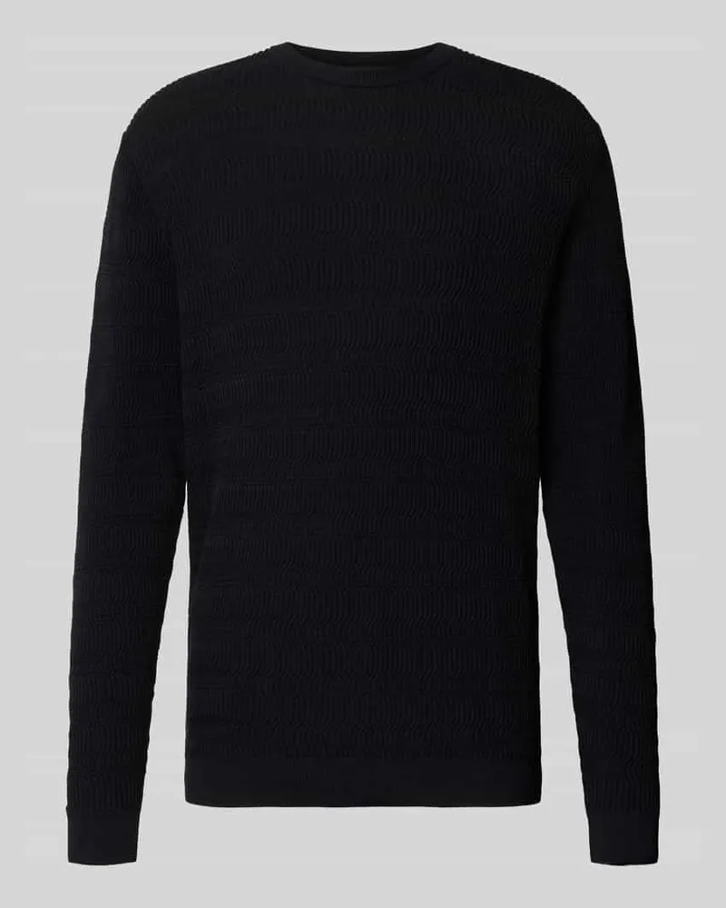 Antony Morato Regular Fit Strickpullover mit Rundhalsausschnitt Black