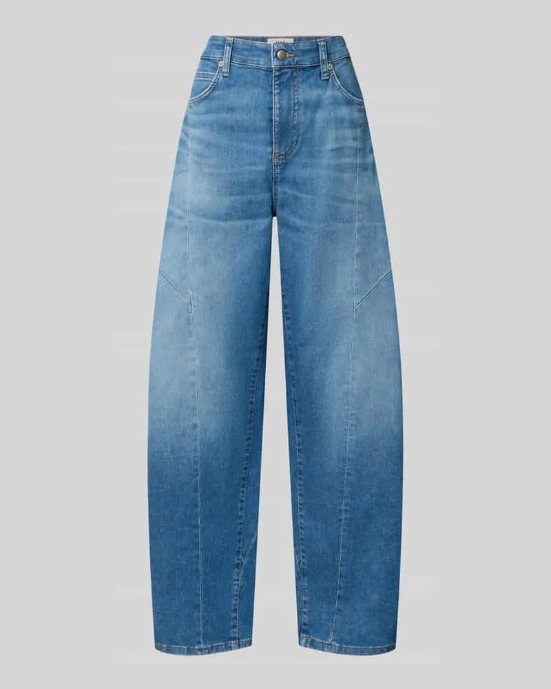 MAC Jeans Barrel Fit Hose aus Baumwoll-Mix Modell 'Dakota Barrel Seam Blau