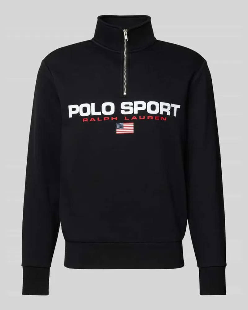 Ralph Lauren Sweatshirt mit Label-Print Black