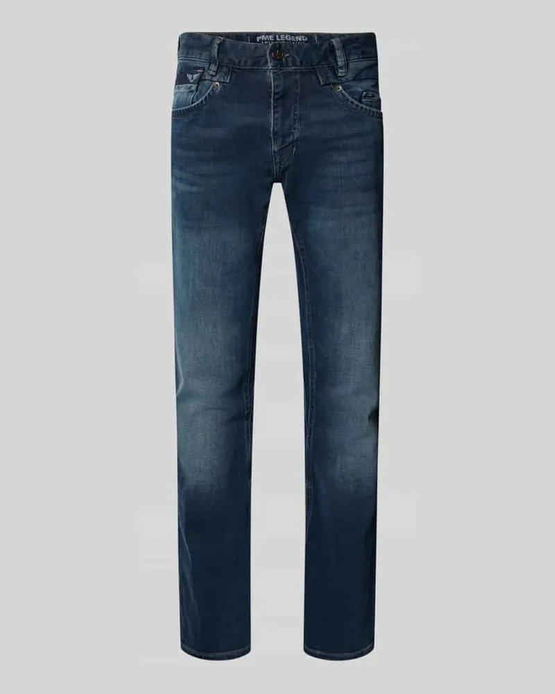 PME Legend Regular Fit Jeans mit Logo-Print Modell 'Commander Anthrazit