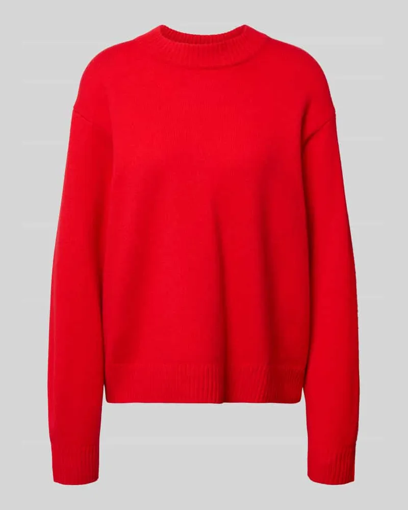 JAKE*S Loose Fit Strickpullover aus Wolle Kirsche