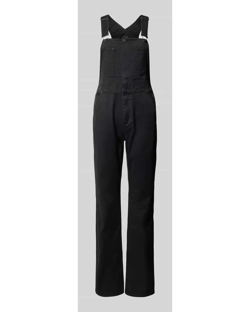 G-STAR RAW Slim Fit Latzhose mit Hammerschlaufe Modell 'Dungaree Black