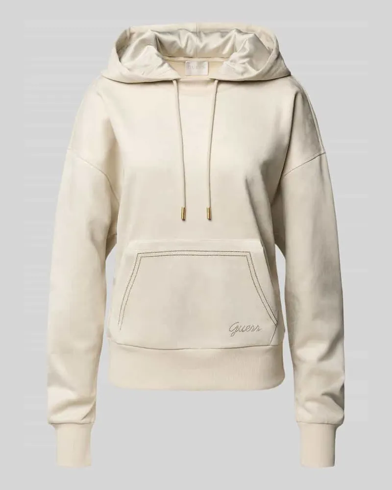 Guess Hoodie mit Kapuze Ecru