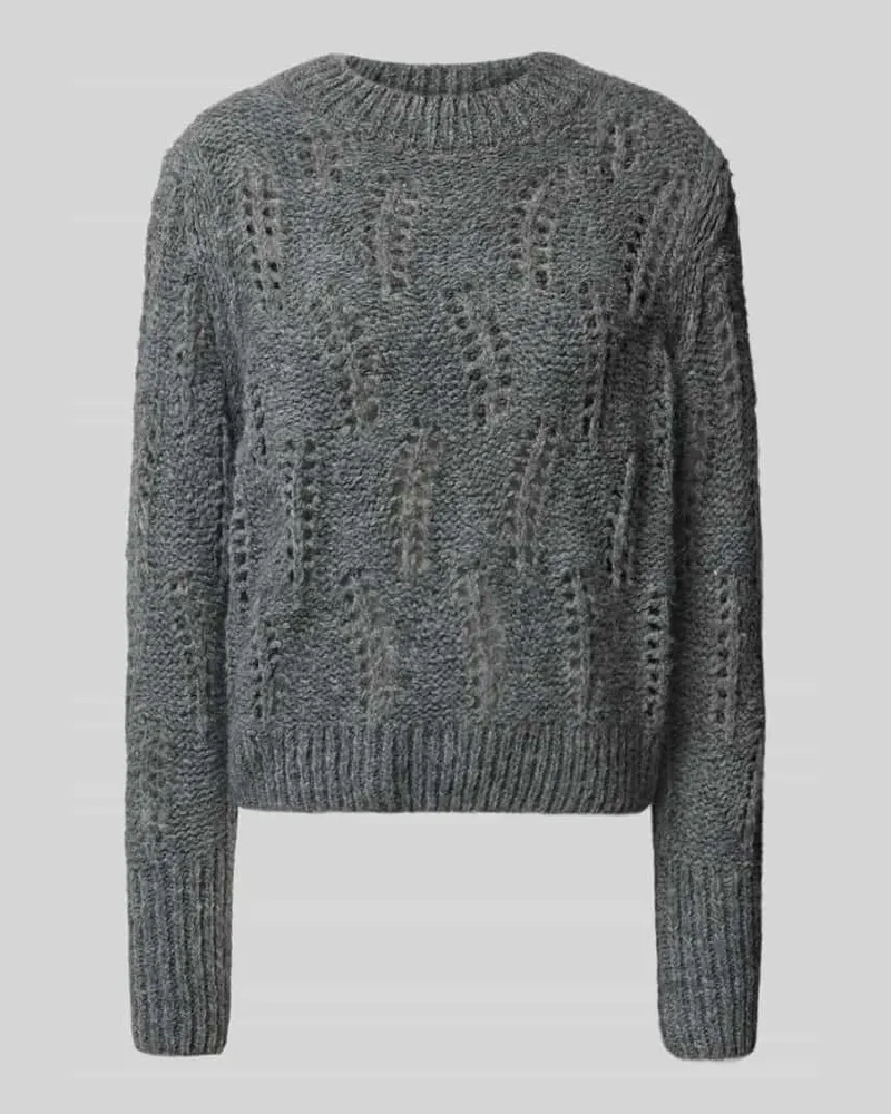 JOOP! Strickpullover mit Alpaka-Anteil und Rundhalsausschnitt Hellgrau