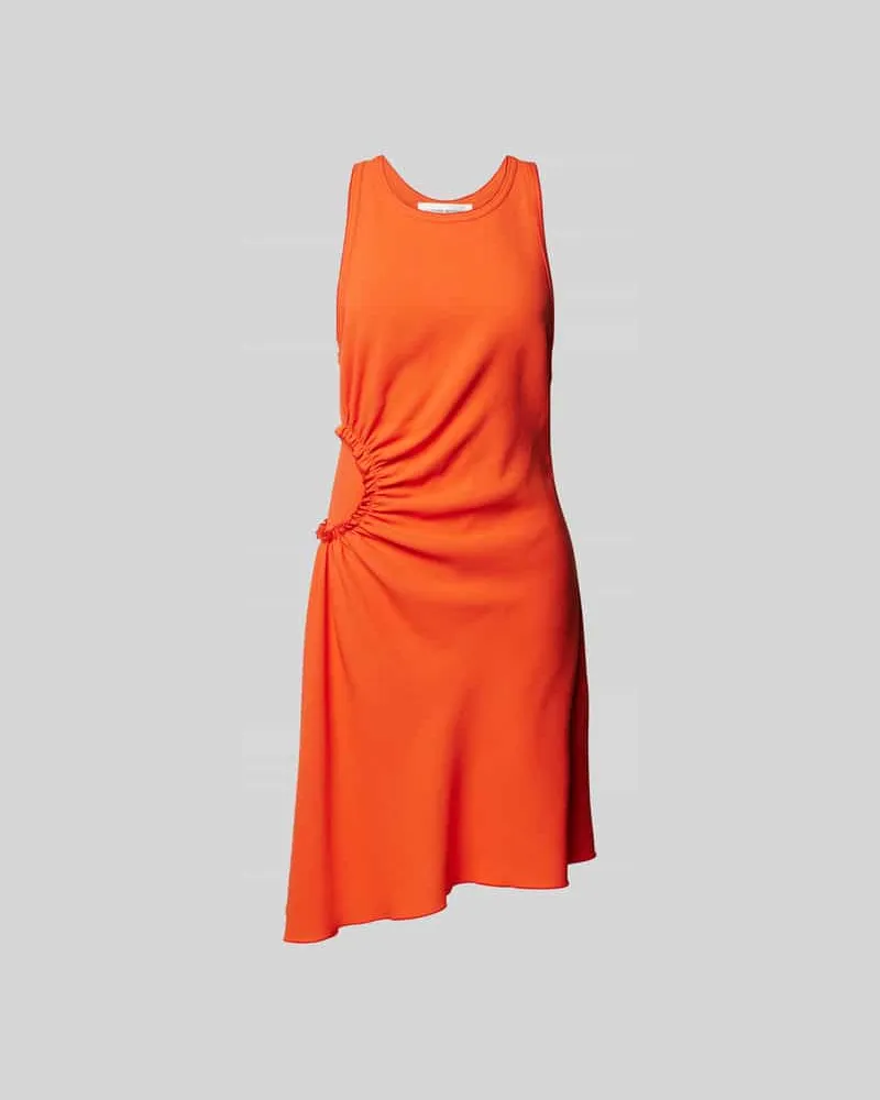 Victoria Beckham Knielanges Kleid mit Rundhalsausschnitt Rot