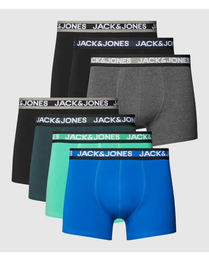 Jack & Jones Trunks mit Label-Print Modell 'ADRIAN' im 7er-Pack Royal