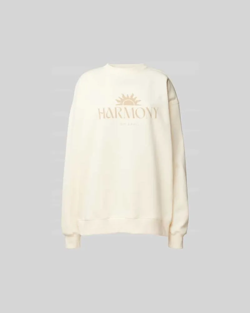 OH APRIL Oversized Sweatshirt mit Statement-Print Sand