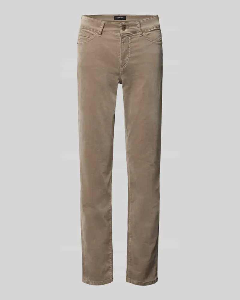 Marc Cain Schmale Hose aus Baumwoll-Mix mit Modal Anteil Modell 'SILEA Taupe