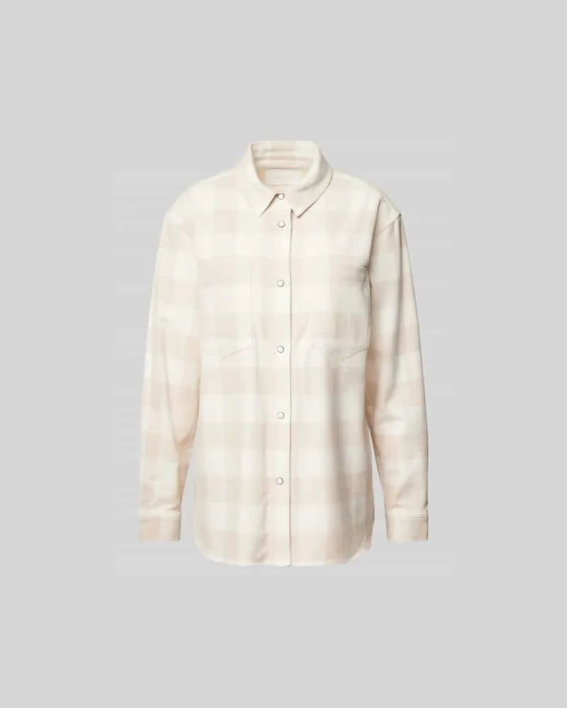 Juvia Hemdbluse mit Druckknopfleiste Sand