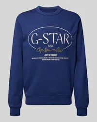 G-STAR RAW Sweatshirt mit Label-Print Bleu