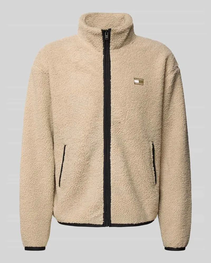 Tommy Hilfiger Relaxed Fit Fleecejacke in Teddyfleece-Optik Beige