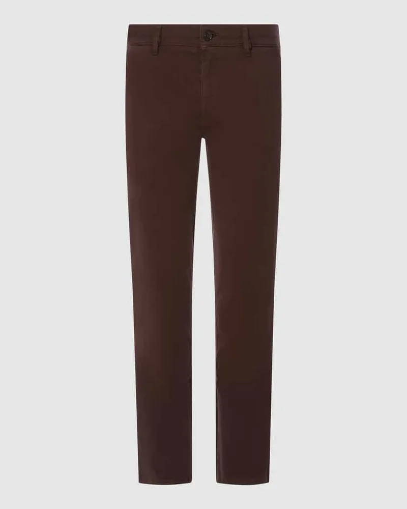 HUGO BOSS Slim Fit Chino mit Label-Detail Modell 'Schino Dunkelbraun