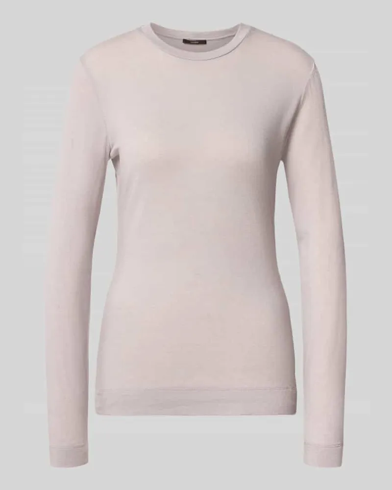 windsor. Longsleeve aus Lyocell-Mix mit Rundhalsausschnitt Hellbraun