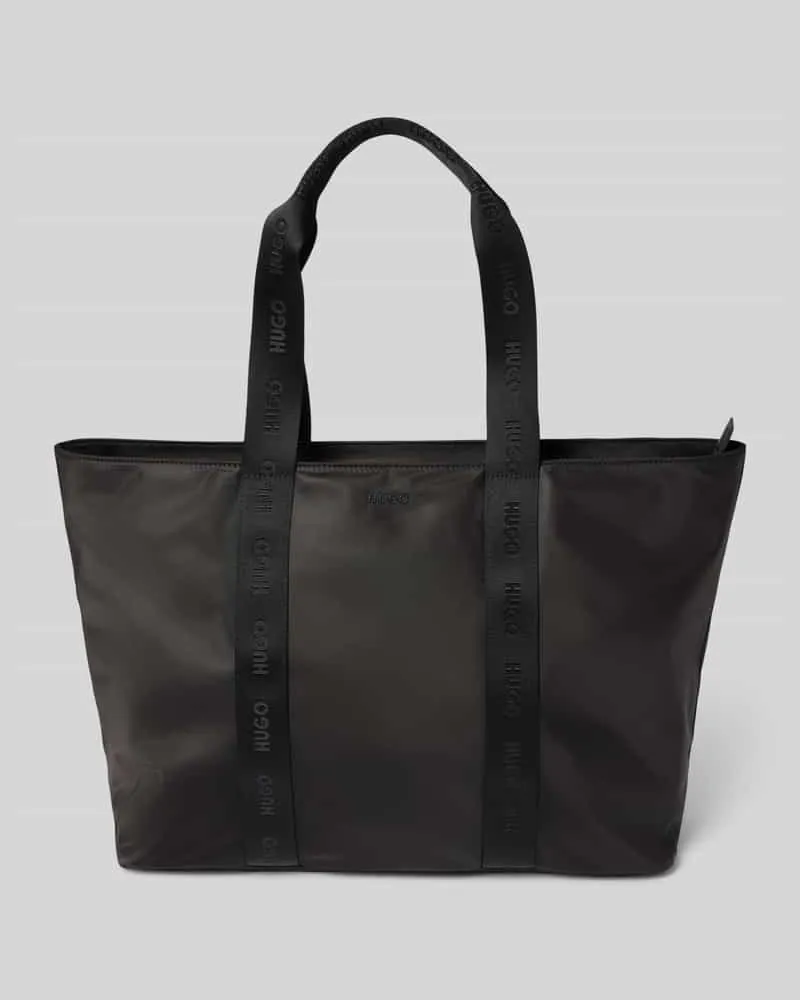 HUGO BOSS Henkeltasche mit Label-Details Modell 'BEL Black