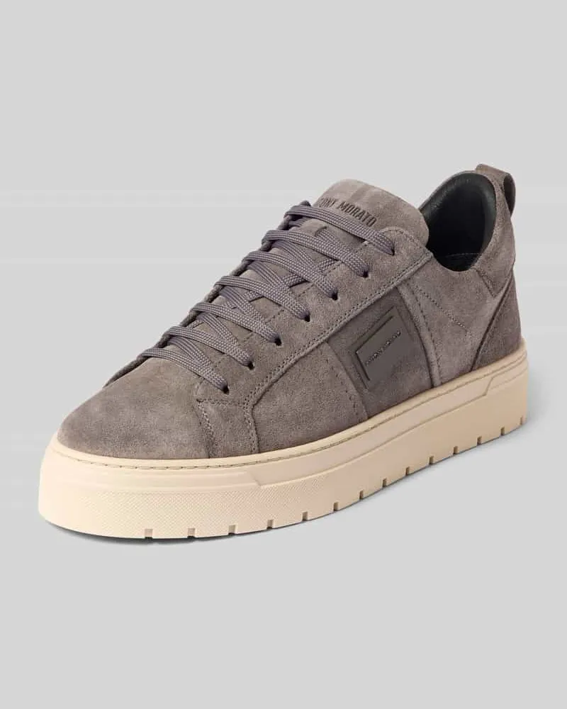 Antony Morato Sneaker aus echtem Leder Modell 'Moose Hellgrau
