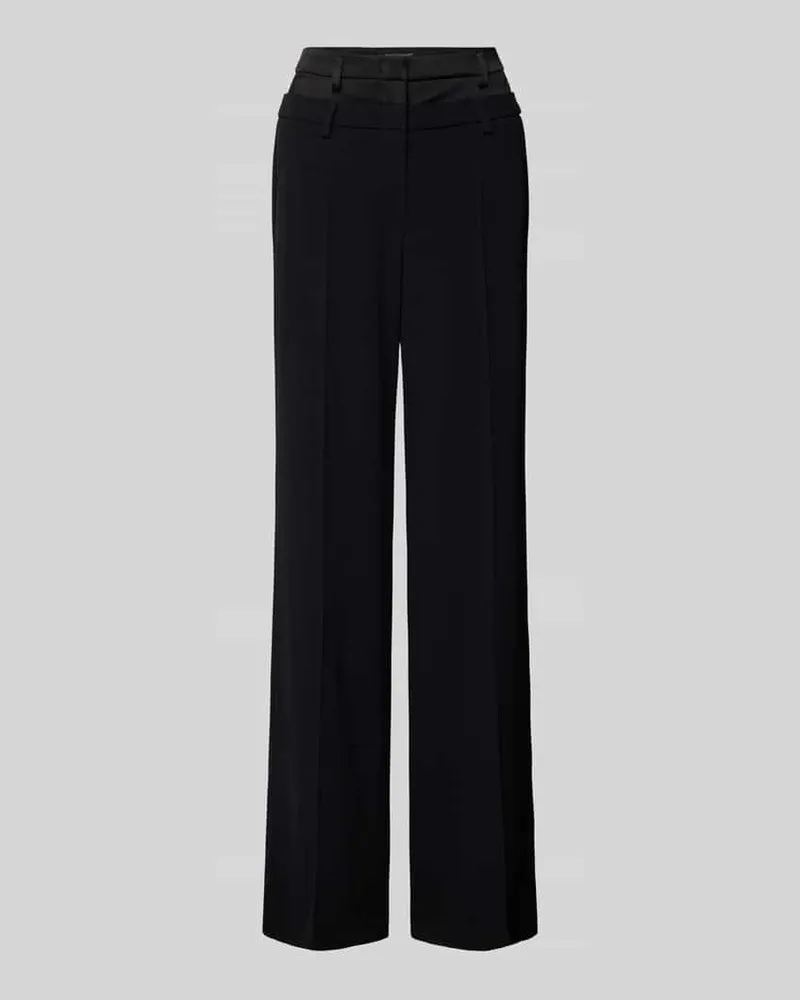 Luisa Cerano Stoffhose mit Bundfalten Black