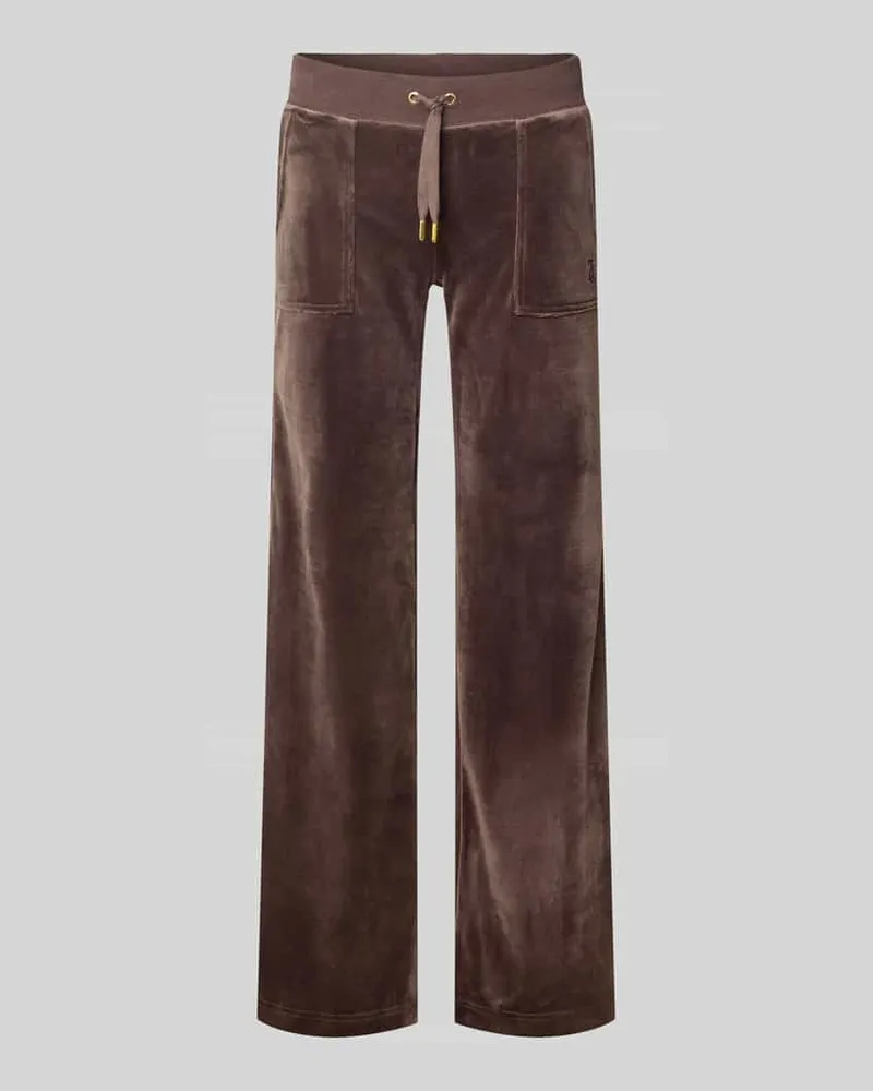 Juicy Couture Sweatpants mit elastischem Bund Modell 'Layla Dunkelbraun