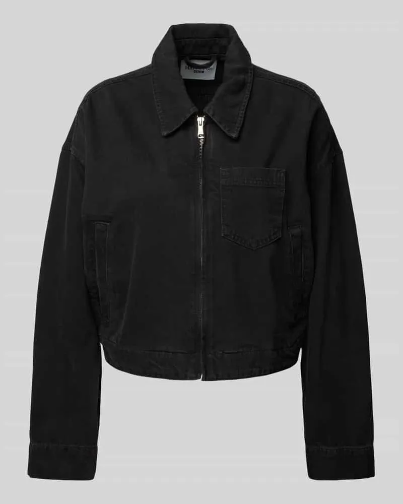 Marc O'Polo Jeansjacke mit Leistentaschen Black