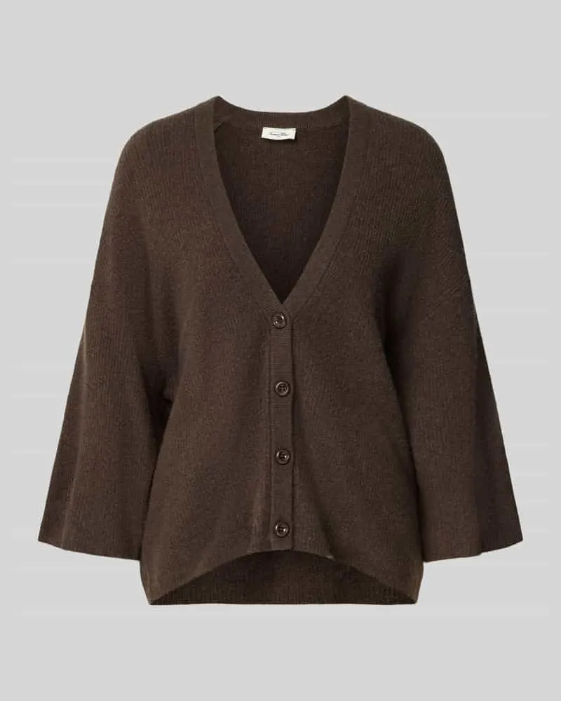 American Vintage Oversized Cardigan aus Baumwoll-Anteil Modell 'DAMSVILLE Dunkelbraun