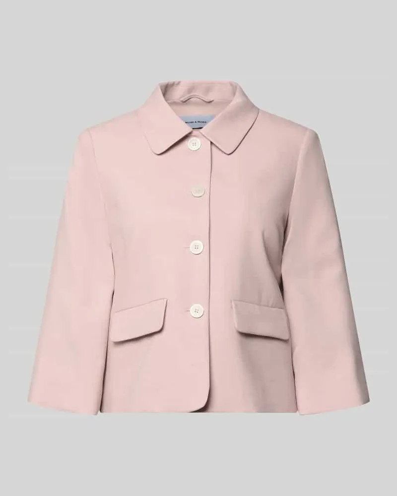 More & More Regular Fit Blazer aus Viskose-Mix mit Pattentaschen Rose
