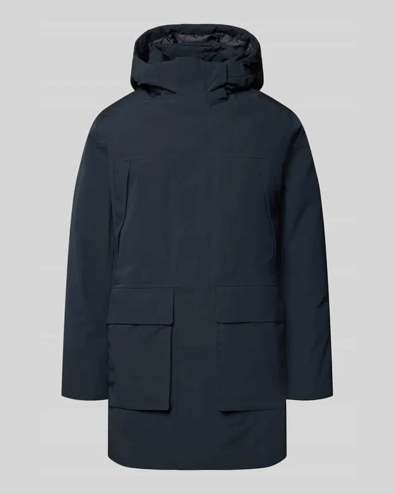 Jack & Jones Parka mit Kapuze und Pattentaschen Modell 'MOON Marine