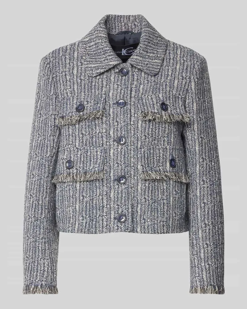 Luisa Cerano Blazer mit Umlegekragen Jeansblau