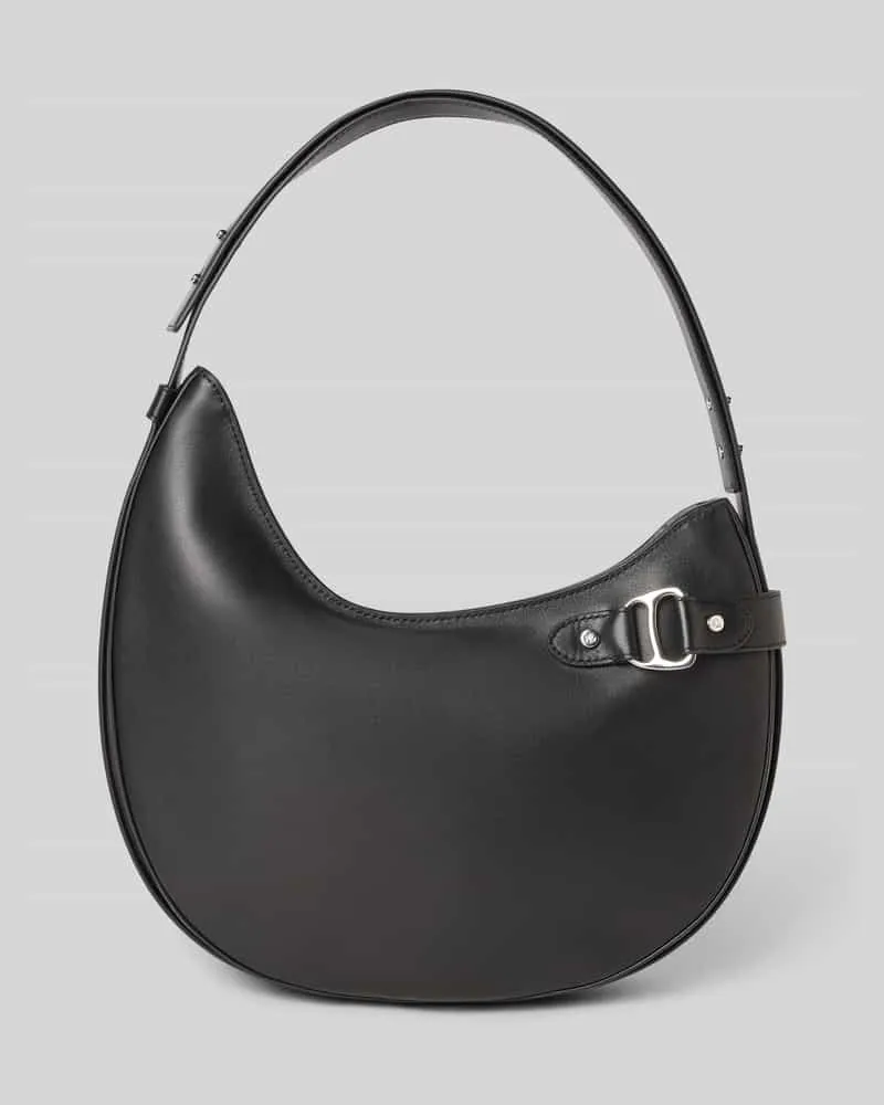 Ralph Lauren Shoulder Bag aus echtem Rindsleder Modell 'Tasha Black