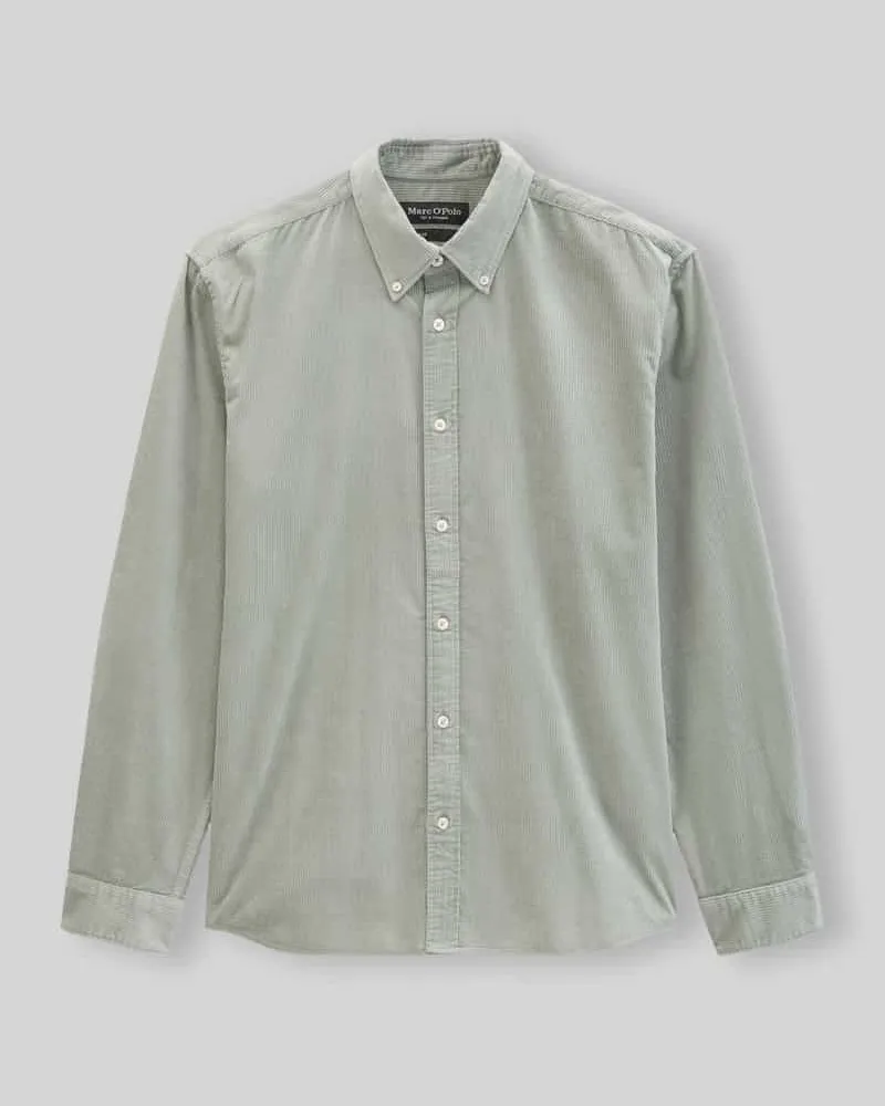 Marc O'Polo Regular Fit Freizeithemd aus Baumwolle mit Cordstruktur Mint