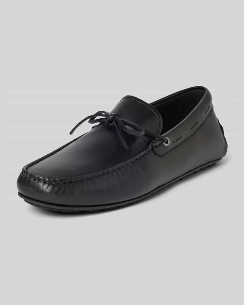 HUGO BOSS Mokassins mit Label-Prägung Modell 'Noel Black