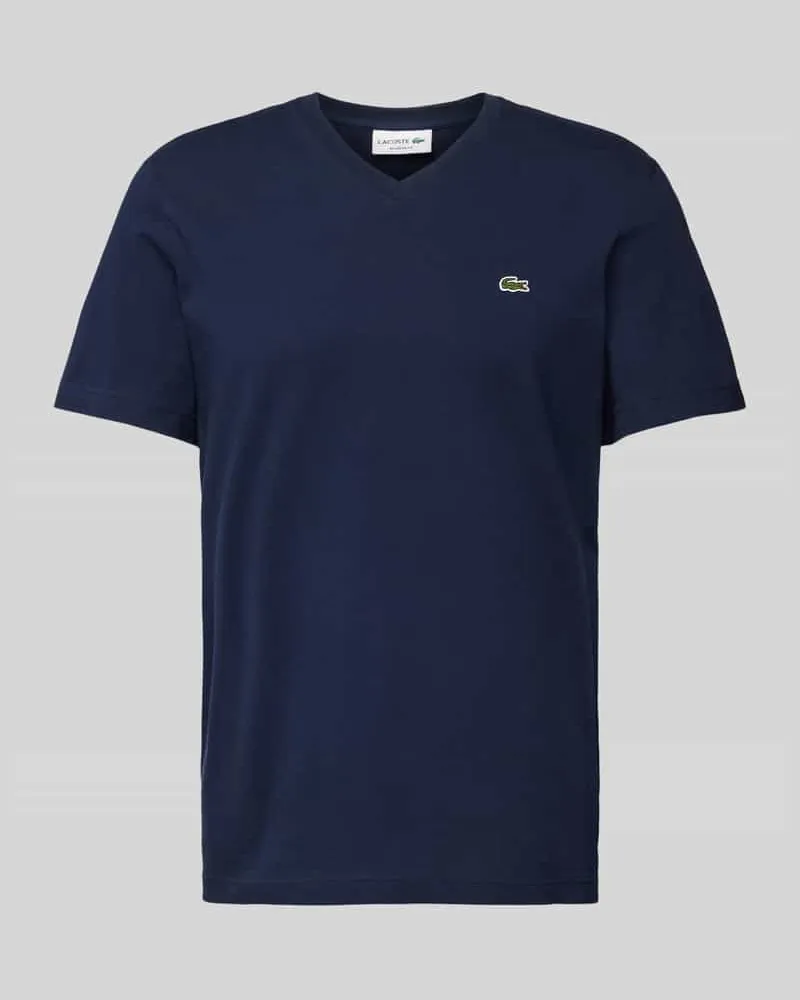 Lacoste T-Shirt mit Label-Badge Marine