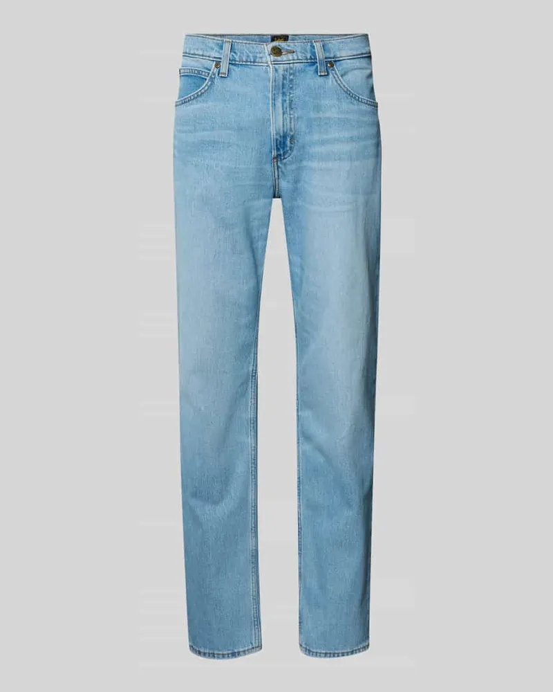 Lee Straight Fit Jeans im 5-Pocket-Design Modell 'WEST Hellblau