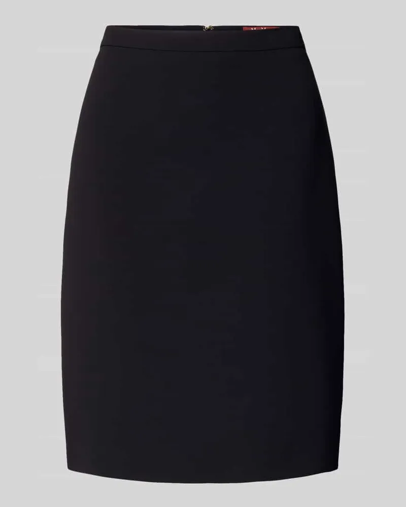Max Mara Ausgestellter knielanger Rock mit Reißverschluss Modell 'TONDATA Black